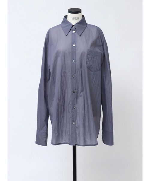 VEQUM（VEQUM）の「【VEQUM】OVER SHEER SHIRT（シャツ/ブラウス・レディース・グレー/パープル/アイボリー・FREE）」の10枚目の写真