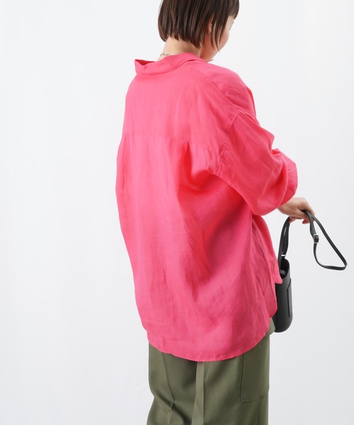 LUCA/LADY LUCK LUCA（ルカ/レディラックルカ）の「LC/LLL ラミーシャツブラウス / ラミーオーバーシャツ（シャツ/ブラウス・レディース・キャメル/オフホワイト/ブラック/ピンク・FREE）」の17枚目の写真