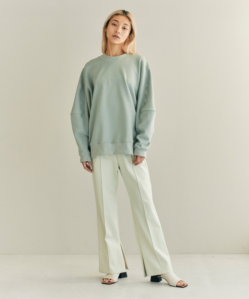S MAX MARA CAUCASO スキューバジャージストレートレッグ パンツ NEW SCUBA JERSEY PANTS / ニュースキューバジャージパンツ