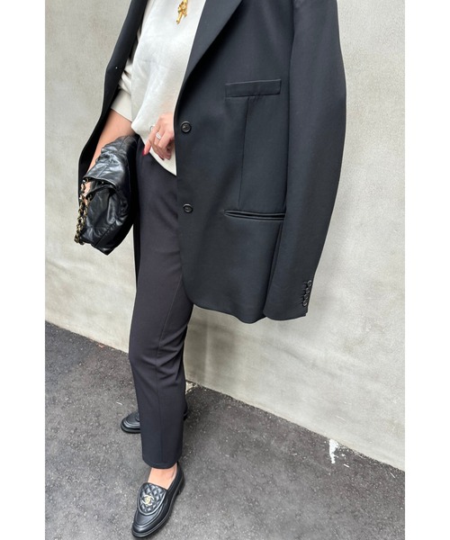 &. NOSTALGIA（アンドドットノスタルジア）の「【ZOZO限定】@reeechan419コラボ テーパードパンツ ★TALLサイズあり（その他パンツ・レディース・オフホワイト/ブラック・TALL/M）」の12枚目の写真