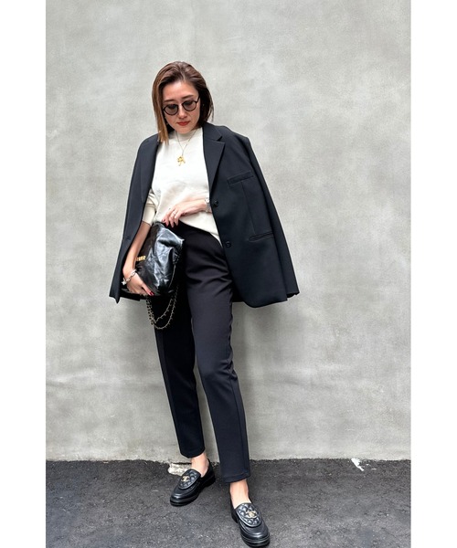 &. NOSTALGIA（アンドドットノスタルジア）の「【ZOZO限定】@reeechan419コラボ テーパードパンツ ★TALLサイズあり（その他パンツ・レディース・オフホワイト/ブラック・TALL/M）」の13枚目の写真