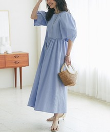 リップルランタンスリーブワンピース