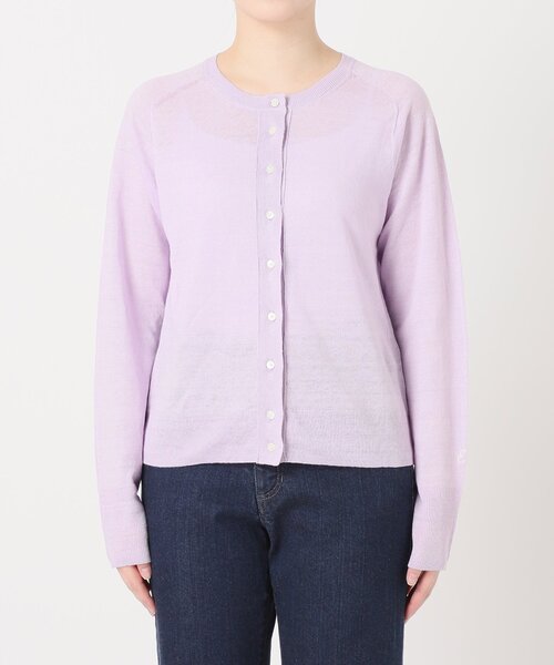 ☆イエナ☆フレンチリネン7袖カーディガン　ピンク　美品！ 追加》フレンチリネン7分袖カーディガン | イエナ(IENA