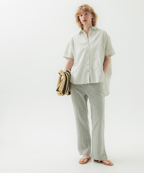 coca（coca）（コカ）の「バックギャザードルマンオックスシャツ（シャツ/ブラウス・レディース・ライトグリーン/ホワイト・M/L）」の10枚目の写真