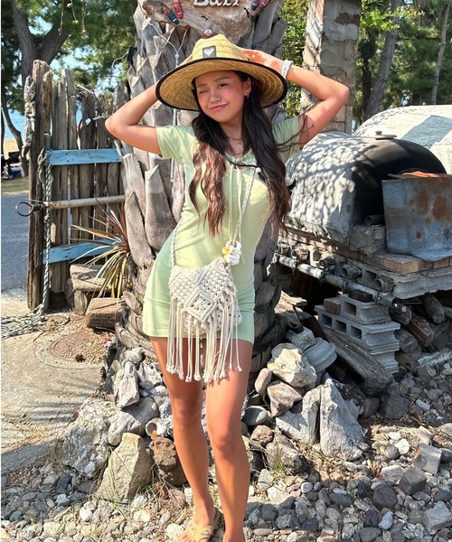 ROXY（ロキシー）の「VIVA ROXY/ロキシー2WAYワンポイントロゴタイトミニワンピース（ワンピース・レディース・レッド/グリーン/ホワイト/ブラック・MEDIUM/LARGE/SMALL）」の3枚目の写真