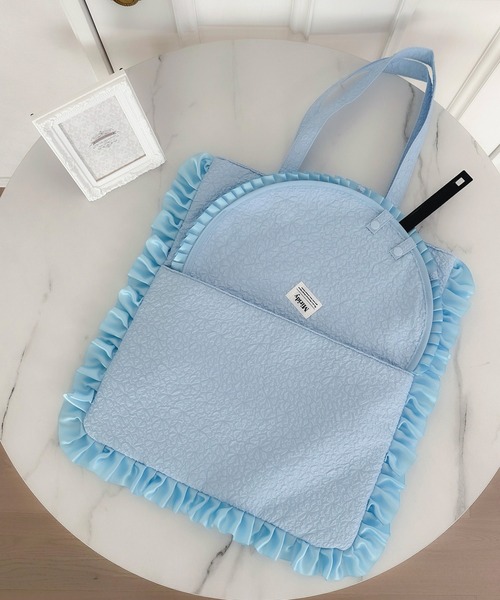 Miridy(ミリディー)の「推し活【オシイロ】フリルジャガードトートバッグ(トートバッグ・レディース・ホワイト/ピンク/イエロー/ブルー・FREE)」の18枚目の写真