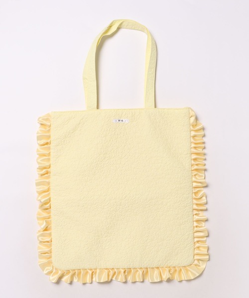 Miridy(ミリディー)の「推し活【オシイロ】フリルジャガードトートバッグ(トートバッグ・レディース・ホワイト/ピンク/イエロー/ブルー・FREE)」の7枚目の写真