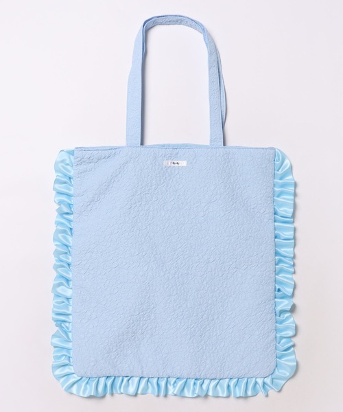 Miridy(ミリディー)の「推し活【オシイロ】フリルジャガードトートバッグ(トートバッグ・レディース・ホワイト/ピンク/イエロー/ブルー・FREE)」の9枚目の写真