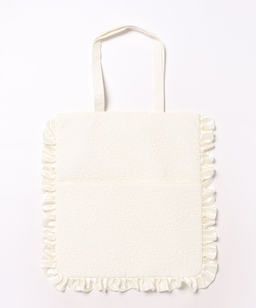 Miridy(ミリディー)の「推し活【オシイロ】フリルジャガードトートバッグ(トートバッグ・レディース・ホワイト/ピンク/イエロー/ブルー・FREE)」の6枚目の写真