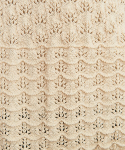 AMBIDEX(アンビデックス)の「透かし編み 襟付きプルオーバー(ニット/セーター・レディース・キナリ/ブラック・FREE)」の20枚目の写真