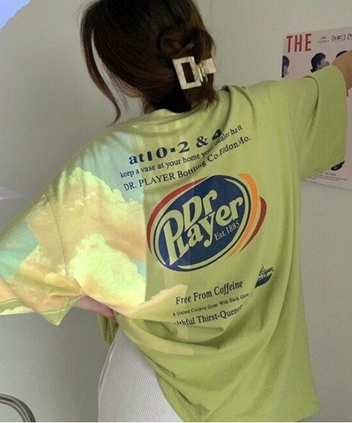 SHEENA(シーナ)の「グラフィックバックプリントBIGTシャツ(Tシャツ/カットソー・レディース・ホワイト/ブラック/ライトパープル/ライトグリーン・M)」の3枚目の写真