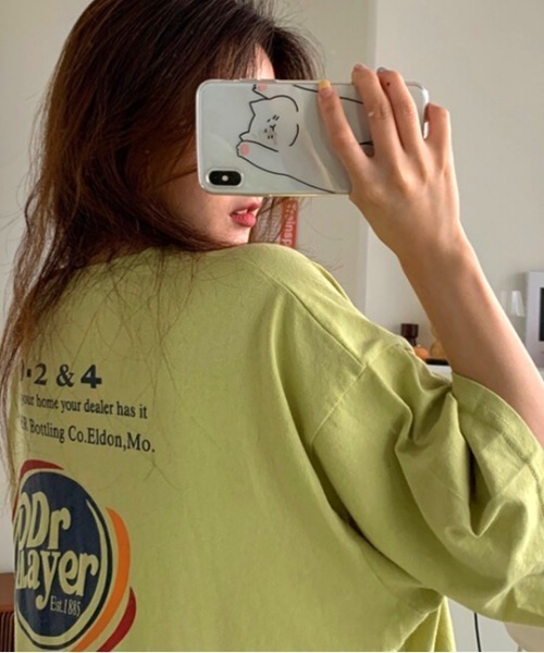 SHEENA(シーナ)の「グラフィックバックプリントBIGTシャツ(Tシャツ/カットソー・レディース・ホワイト/ブラック/ライトパープル/ライトグリーン・M)」の18枚目の写真