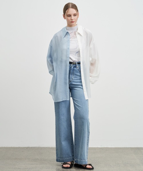 ELOOPS(イーループス)の「【ELOOPS】バッブルモチーフプリントシアートップス(Tシャツ/カットソー・レディース・オフホワイト・S/M/L)」の17枚目の写真