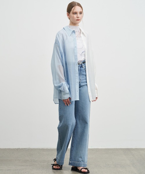 ELOOPS(イーループス)の「【ELOOPS】バッブルモチーフプリントシアートップス(Tシャツ/カットソー・レディース・オフホワイト・S/M/L)」の18枚目の写真