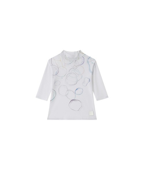 ELOOPS(イーループス)の「【ELOOPS】バッブルモチーフプリントシアートップス(Tシャツ/カットソー・レディース・オフホワイト・S/M/L)」の7枚目の写真