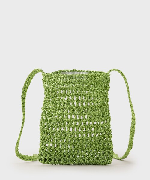 OPAQUE.CLIP（オペークドットクリップ）の「◆ラメ糸かぎ針ミニショルダー（ショルダーバッグ・レディース・スモーキーグリーン系/シルバー/ブロンズ・00）」の9枚目の写真