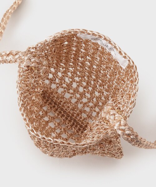 OPAQUE.CLIP（オペークドットクリップ）の「◆ラメ糸かぎ針ミニショルダー（ショルダーバッグ・レディース・スモーキーグリーン系/シルバー/ブロンズ・00）」の15枚目の写真