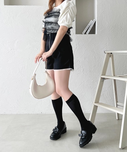 apres jour（アプレジュール）の「フリルベアバックリボンキャミセット【ZOZOTOWN限定アイテム】（アンサンブル・レディース・アイボリー/ブラック/チャコールグレー・フリー/X-LARGE）」の9枚目の写真