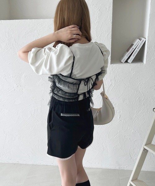 apres jour（アプレジュール）の「フリルベアバックリボンキャミセット【ZOZOTOWN限定アイテム】（アンサンブル・レディース・アイボリー/ブラック/チャコールグレー・フリー/X-LARGE）」の14枚目の写真