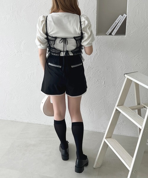 apres jour（アプレジュール）の「フリルベアバックリボンキャミセット【ZOZOTOWN限定アイテム】（アンサンブル・レディース・アイボリー/ブラック/チャコールグレー・フリー/X-LARGE）」の8枚目の写真