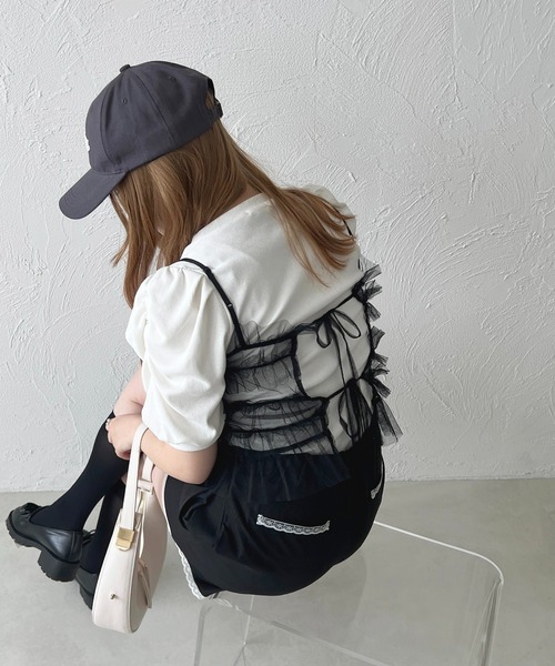 apres jour（アプレジュール）の「フリルベアバックリボンキャミセット【ZOZOTOWN限定アイテム】（アンサンブル・レディース・アイボリー/ブラック/チャコールグレー・フリー/X-LARGE）」の16枚目の写真