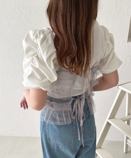 apres jour（アプレジュール）の「フリルベアバックリボンキャミセット【ZOZOTOWN限定アイテム】（アンサンブル・レディース・アイボリー/ブラック/チャコールグレー・フリー/X-LARGE）」の21枚目の写真