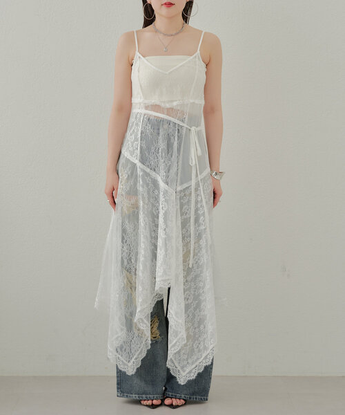 Chico（チコ）の「パッチワークレースキャミワンピース