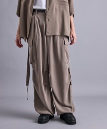 JUNRED | 【 セットアップ対応 】ドレープツイルパラシュートパンツ(カーゴパンツ)