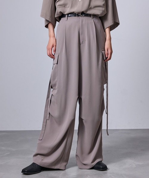 JUNRED(ジュンレッド)の「【 セットアップ対応 】ドレープツイルパラシュートパンツ(カーゴパンツ・メンズ・ネイビー/ブラック/グレー系その他/ベージュ系その他・L/M/S)」の9枚目の写真