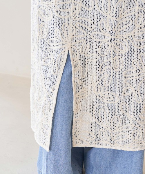 VIS（ビス）の「コード刺繍ノースリワンピース（ワンピース・レディース・ブラック/キナリ・FREE）」の4枚目の写真