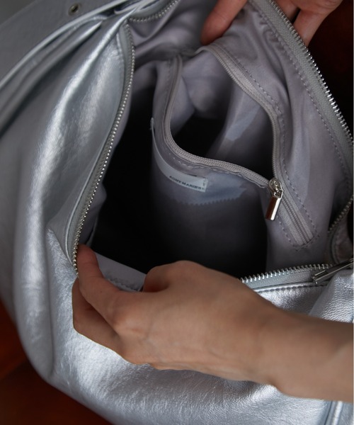 Aunt Marie's（アントマリーズ）の「ダブルリングベルトビンテージライクショルダー/ハンドバッグ（ショルダーバッグ・レディース・ブラック/カーキ/シルバー/アイボリー・FREE）」の7枚目の写真