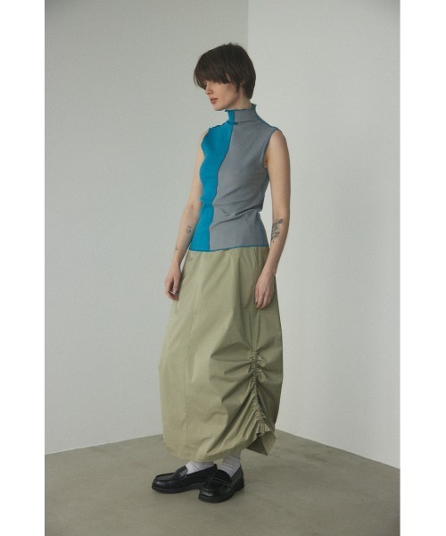 BLACK BY MOUSSY(ブラックバイマウジー)の「bi color tank top(バイカラータンクトップ)(タンクトップ・レディース・キャメル/オレンジ/ブルー・FREE)」の9枚目の写真