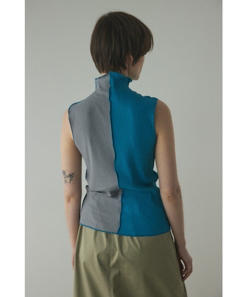 BLACK BY MOUSSY(ブラックバイマウジー)の「bi color tank top(バイカラータンクトップ)(タンクトップ・レディース・キャメル/オレンジ/ブルー・FREE)」の11枚目の写真