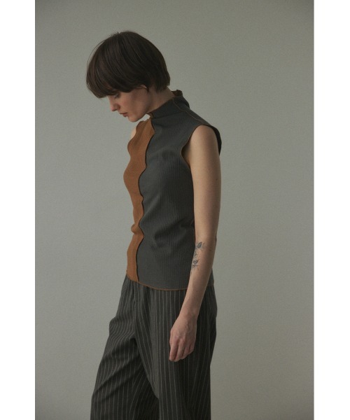 BLACK BY MOUSSY(ブラックバイマウジー)の「bi color tank top(バイカラータンクトップ)(タンクトップ・レディース・キャメル/オレンジ/ブルー・FREE)」の16枚目の写真