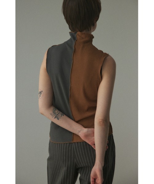 BLACK BY MOUSSY(ブラックバイマウジー)の「bi color tank top(バイカラータンクトップ)(タンクトップ・レディース・キャメル/オレンジ/ブルー・FREE)」の17枚目の写真