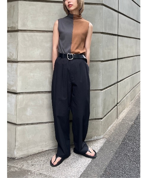 BLACK BY MOUSSY(ブラックバイマウジー)の「bi color tank top(バイカラータンクトップ)(タンクトップ・レディース・キャメル/オレンジ/ブルー・FREE)」の5枚目の写真