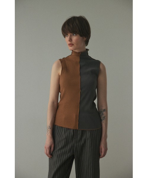 BLACK BY MOUSSY(ブラックバイマウジー)の「bi color tank top(バイカラータンクトップ)(タンクトップ・レディース・キャメル/オレンジ/ブルー・FREE)」の18枚目の写真