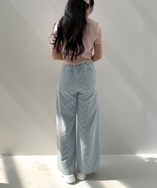 OLIVE des OLIVE(オリーブデオリーブ)の「【S/Mサイズ展開】アソートデザインワイドデニムパンツ(その他パンツ・レディース・ブルー/ブルー系その他/サックスブルー・MEDIUM/SMALL)」の8枚目の写真