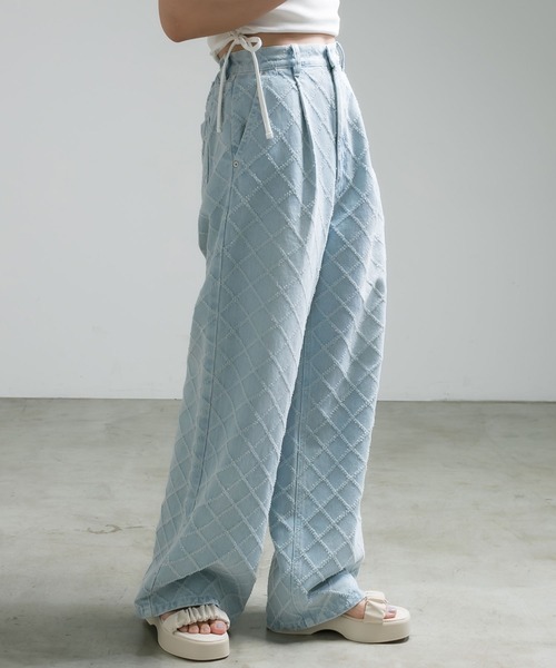 OLIVE des OLIVE(オリーブデオリーブ)の「【S/Mサイズ展開】アソートデザインワイドデニムパンツ(その他パンツ・レディース・ブルー/ブルー系その他/サックスブルー・MEDIUM/SMALL)」の12枚目の写真