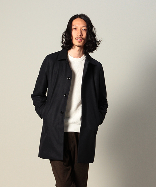 CIAOPANIC(チャオパニック)の「【Ciaopanic】【TOOL】 ウール混ステンカラーコート(ステンカラーコート・メンズ・グレー/ネイビー・MEDIUM/LARGE)」の1枚目の写真