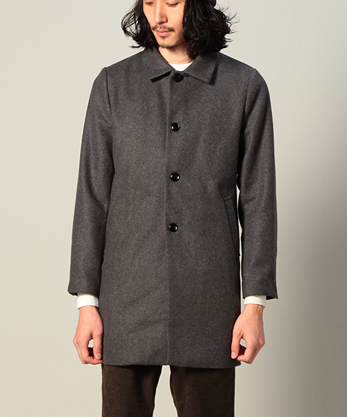 CIAOPANIC(チャオパニック)の「【Ciaopanic】【TOOL】 ウール混ステンカラーコート(ステンカラーコート・メンズ・グレー/ネイビー・MEDIUM/LARGE)」の4枚目の写真