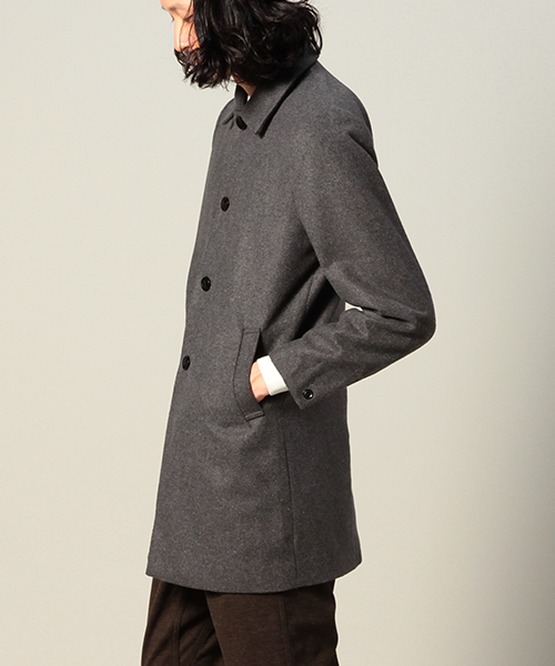 CIAOPANIC(チャオパニック)の「【Ciaopanic】【TOOL】 ウール混ステンカラーコート(ステンカラーコート・メンズ・グレー/ネイビー・MEDIUM/LARGE)」の5枚目の写真