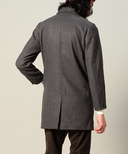 CIAOPANIC(チャオパニック)の「【Ciaopanic】【TOOL】 ウール混ステンカラーコート(ステンカラーコート・メンズ・グレー/ネイビー・MEDIUM/LARGE)」の6枚目の写真
