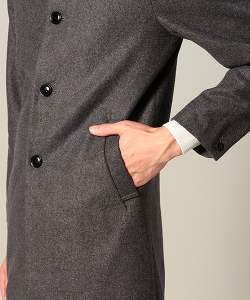 CIAOPANIC(チャオパニック)の「【Ciaopanic】【TOOL】 ウール混ステンカラーコート(ステンカラーコート・メンズ・グレー/ネイビー・MEDIUM/LARGE)」の13枚目の写真