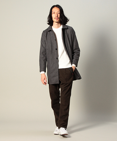 CIAOPANIC(チャオパニック)の「【Ciaopanic】【TOOL】 ウール混ステンカラーコート(ステンカラーコート・メンズ・グレー/ネイビー・MEDIUM/LARGE)」の8枚目の写真