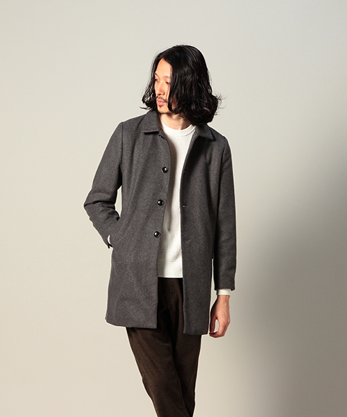 CIAOPANIC(チャオパニック)の「【Ciaopanic】【TOOL】 ウール混ステンカラーコート(ステンカラーコート・メンズ・グレー/ネイビー・MEDIUM/LARGE)」の9枚目の写真