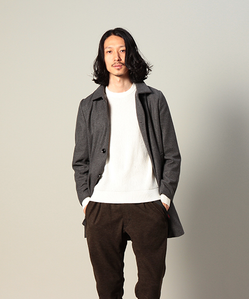 CIAOPANIC(チャオパニック)の「【Ciaopanic】【TOOL】 ウール混ステンカラーコート(ステンカラーコート・メンズ・グレー/ネイビー・MEDIUM/LARGE)」の10枚目の写真