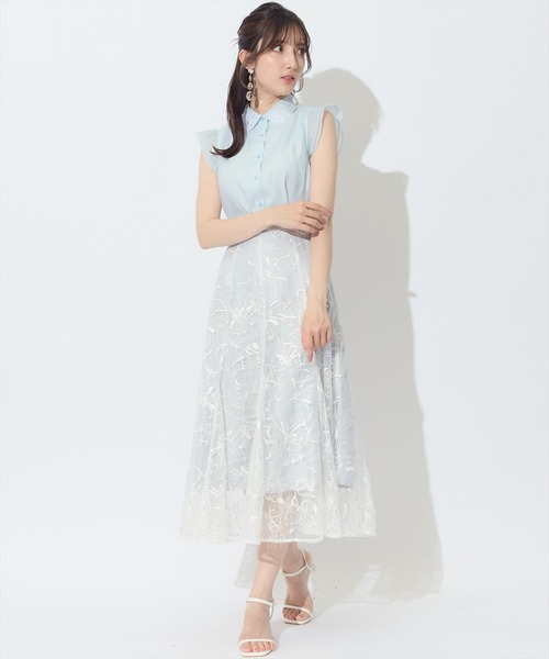 SWINGLE（スウィングル）の「刺繍レース接ぎマーメイドスカート（スカート・レディース・グレー系その他/ボルドー/ホワイト系その他・FREE）」の16枚目の写真