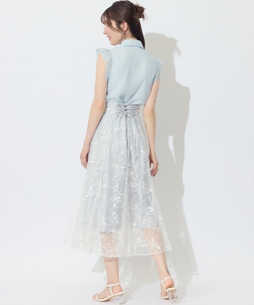 SWINGLE（スウィングル）の「刺繍レース接ぎマーメイドスカート（スカート・レディース・グレー系その他/ボルドー/ホワイト系その他・FREE）」の18枚目の写真