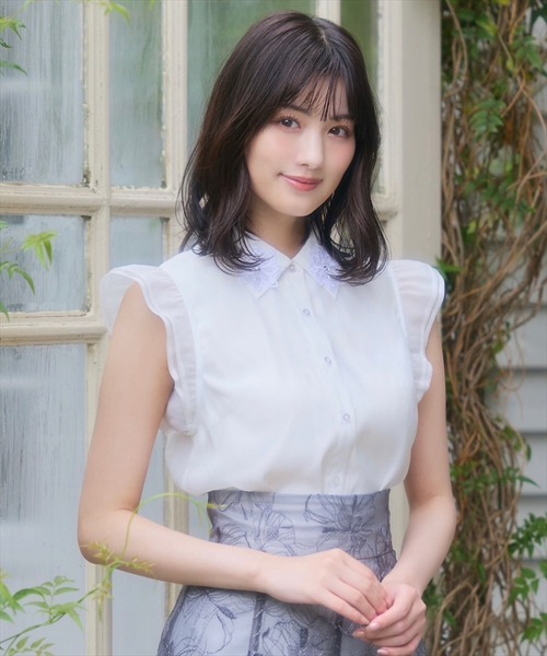 SWINGLE（スウィングル）の「刺繍レース接ぎマーメイドスカート（スカート・レディース・グレー系その他/ボルドー/ホワイト系その他・FREE）」の6枚目の写真